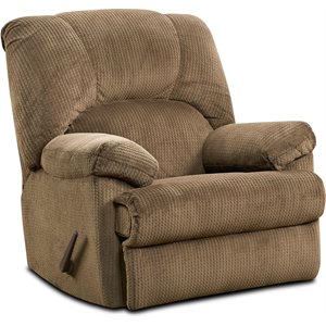 Chelsea Home Furniture Daisy Comtemporary Fabric Recliner in Camel Brown