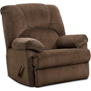Chelsea Home Furniture Daisy Comtemporary Fabric Recliner in Chocolate
