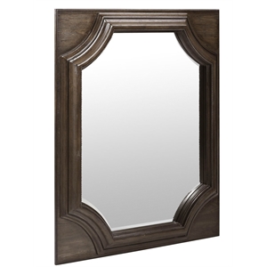 a.r.t. furniture vintage salvage medium brown rectangular wood mirror