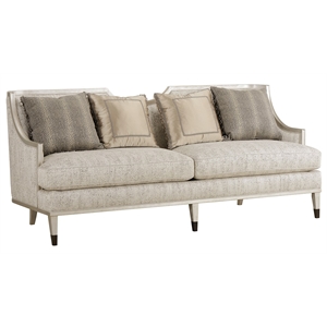 a.r.t. furniture harper silver gray upholstered sofa exposed painted wood frame