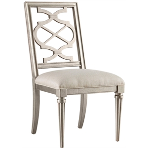 a.r.t. furniture morrissey wood & upholstered side chair in smokey silver