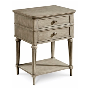 a.r.t. furniture morrissey wood two-drawer nightstand in smokey silver