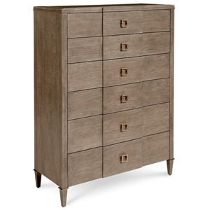 a.r.t. furniture cityscapes 6 drawer drawer wood chest in warm gray stone finish