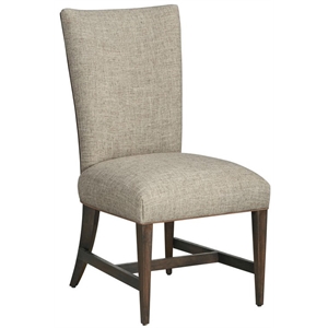 a.r.t. furniture woodwright upholstered side chair in neutral fabric & wood legs