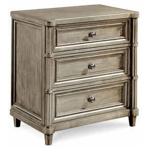a.r.t. furniture morrissey 3 drawer wood nightstand in smokey gray