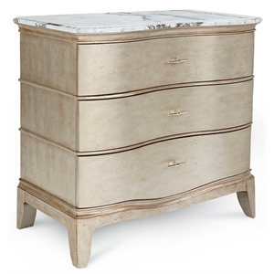 a.r.t. furniture starlite 3 drawer wood bachelor chest with white stone top