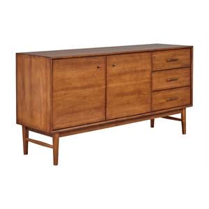 Unique Furniture 3-drawer Wood Sideboard in Walnut