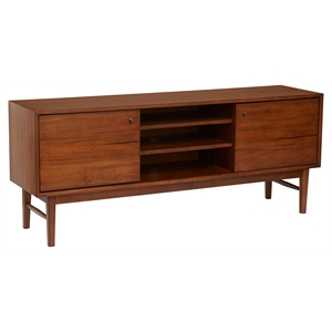 Unique Furniture TV Cabinet in Brown Walnut Wood Finish