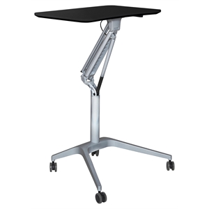 Unique Furniture 28&quot Height Adjustable Stand Up Laptop Table in Black