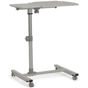 Unique Furniture Height Adjustable MDF and Steel Reading Table in White Lacquer