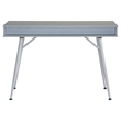 Unique Furniture 43-inch 2-drawer Metal Leg Desk in Gray and White