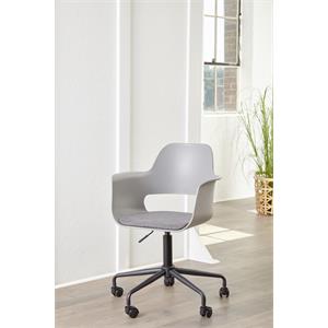 Unique Furniture Whistlers Black Metal Frame Home Office Chair in Gray
