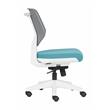 Unique Furniture Fabric Seat and Plastic Back Office Chair in Teal and Gray
