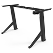 Unique Furniture Height Adjustable Metal Standing Desk Y Base in Black