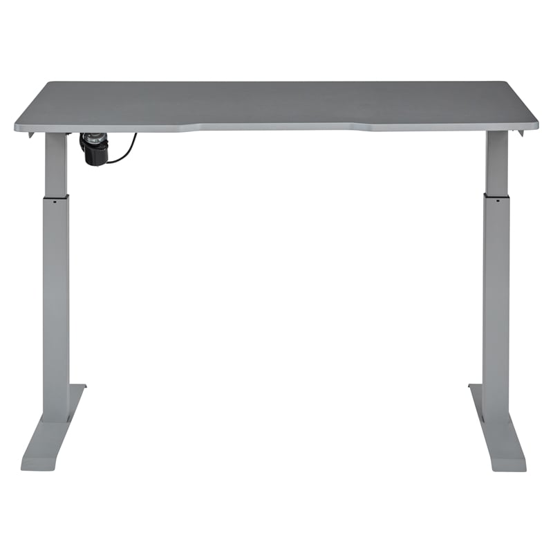 Unique Furniture Electric Height Adjustable Standing Desk in Gray Eco Wood
