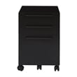 Unique Furniture Engineered Wood Mobile Pedestal in Black with Castors