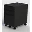 Unique Furniture Engineered Wood Mobile Pedestal in Black with Castors