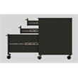 Unique Furniture Engineered Wood Mobile Pedestal in Black with Castors