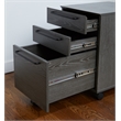 Unique Furniture Engineered Wood Mobile Pedestal in Gray with Castors