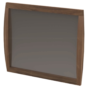 Unique Furniture Tahoe Rectangle Wood Frame Wall Mirror in Brown