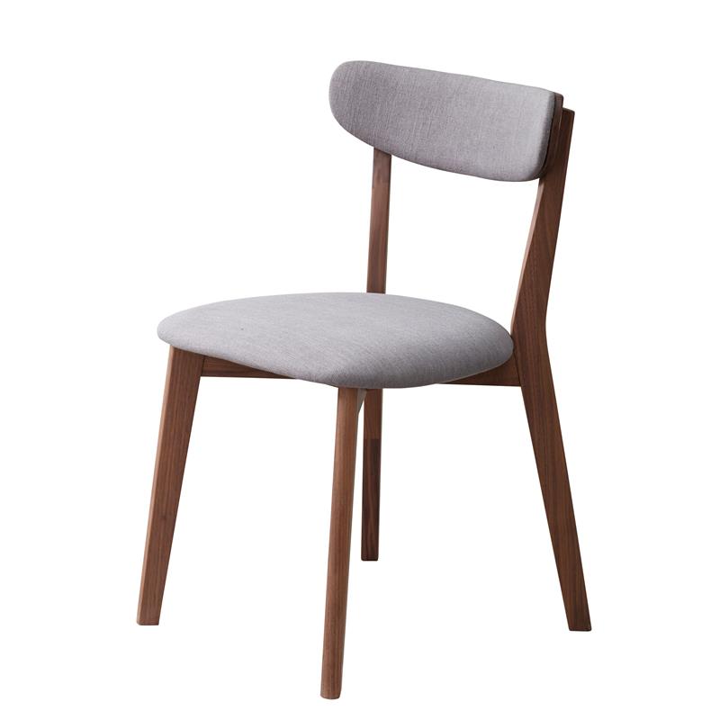 Unique Furniture Tahoe Rounded Back Rest Chair in Walnut Wood
