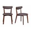 Unique Furniture Tahoe Rounded Back Rest Chair in Walnut Wood
