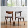 Unique Furniture Tahoe Rounded Back Rest Chair in Walnut Wood