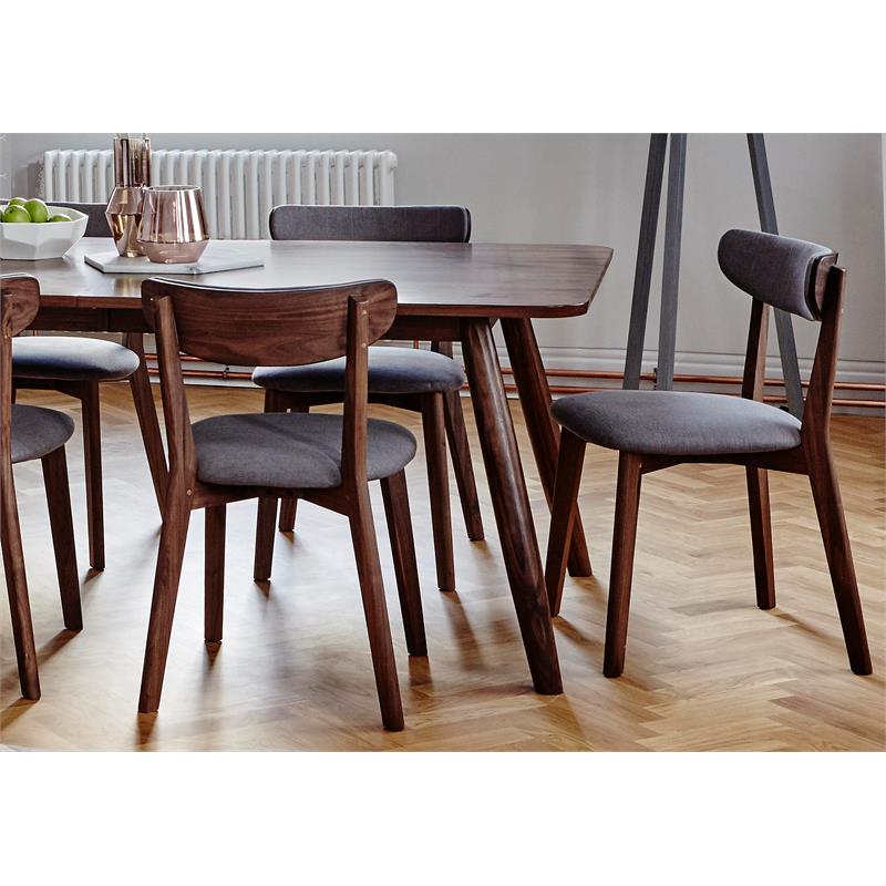 Unique Furniture Tahoe Rounded Back Rest Chair in Walnut Wood
