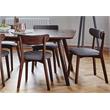 Unique Furniture Tahoe Rounded Back Rest Chair in Walnut Wood