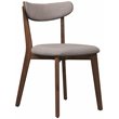 Unique Furniture Tahoe Rounded Back Rest Chair in Walnut Wood