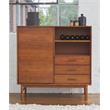 Unique Furniture 3-Drawers Solid Wood Buffet/Storage Cupboard in Walnut