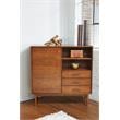 Unique Furniture 3-Drawers Solid Wood Buffet/Storage Cupboard in Walnut