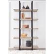 Unique Furniture Engineered Wood Tall Open Bookcase in Gray