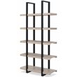 Unique Furniture Engineered Wood Tall Open Bookcase in Gray