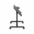 Unique Furniture 270 Wood and Steel Adjust Height Reading Table in Black PVC