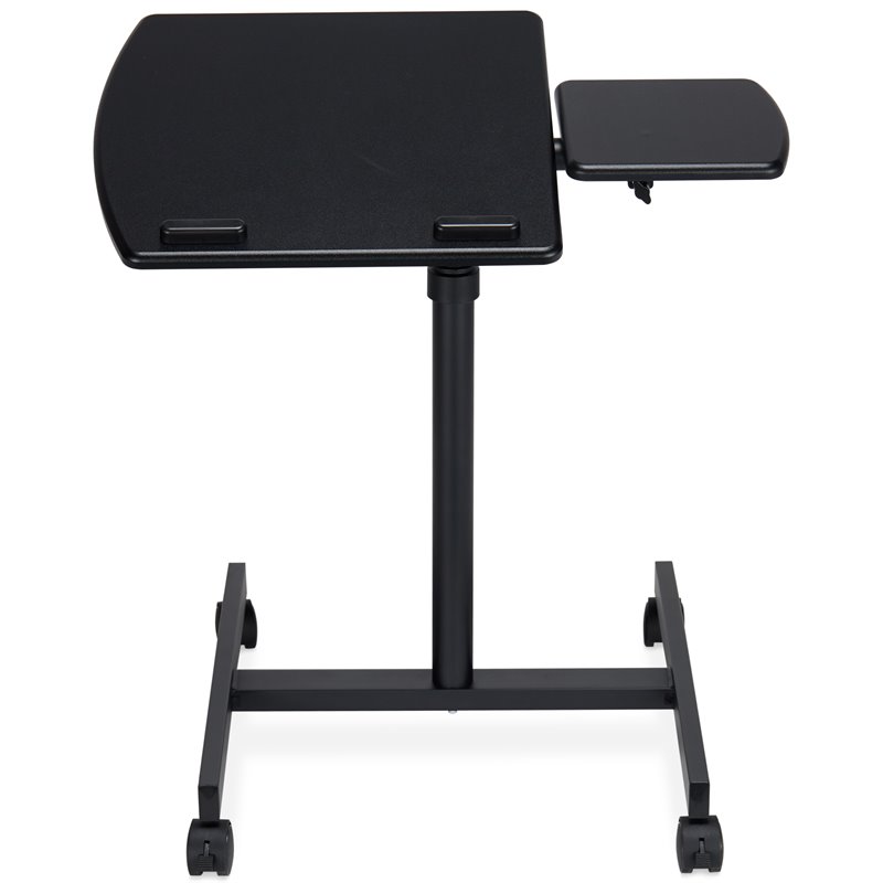 Unique Furniture 270 Wood and Steel Adjust Height Reading Table in Black PVC