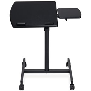 Unique Furniture 270 Wood and Steel Adjust Height Reading Table in Black PVC