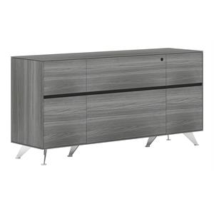 Unique Furniture 350 Credenza with File & Drawer in Gray