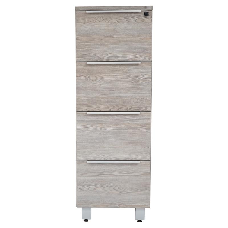 K125 4 Drawers File Cabinet with Lock in Gray