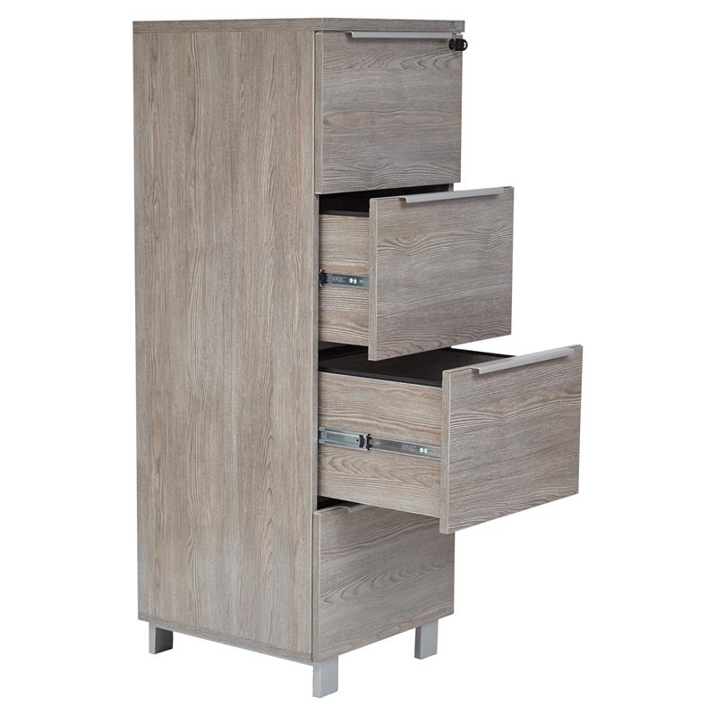 K125 4 Drawers File Cabinet with Lock in Gray