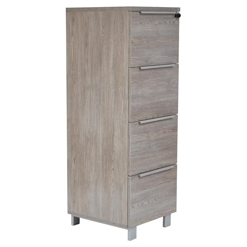 K125 4 Drawers File Cabinet with Lock in Gray