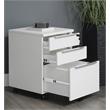 K126 Mobile Pedestal with 3 Drawers in White