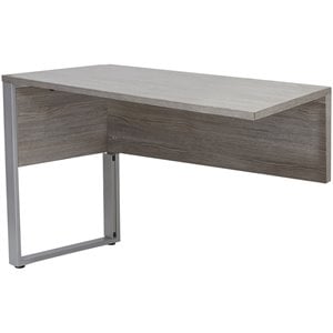 unique furniture k153 transitional 47x20 inches wood return lr in gray