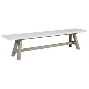 unique furniture mills contemporary solid dining bench in gray