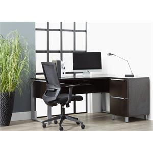 RSF Crescent Desk 63x24/32 Inches in Espresso