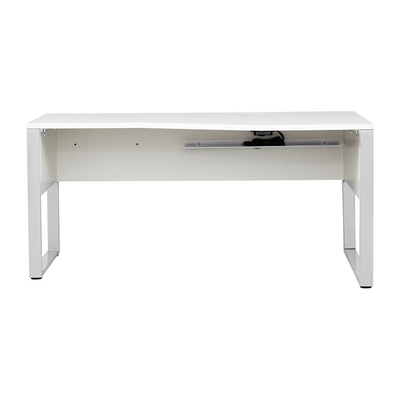 RSF Crescent Desk 63x24/32 Inches in White