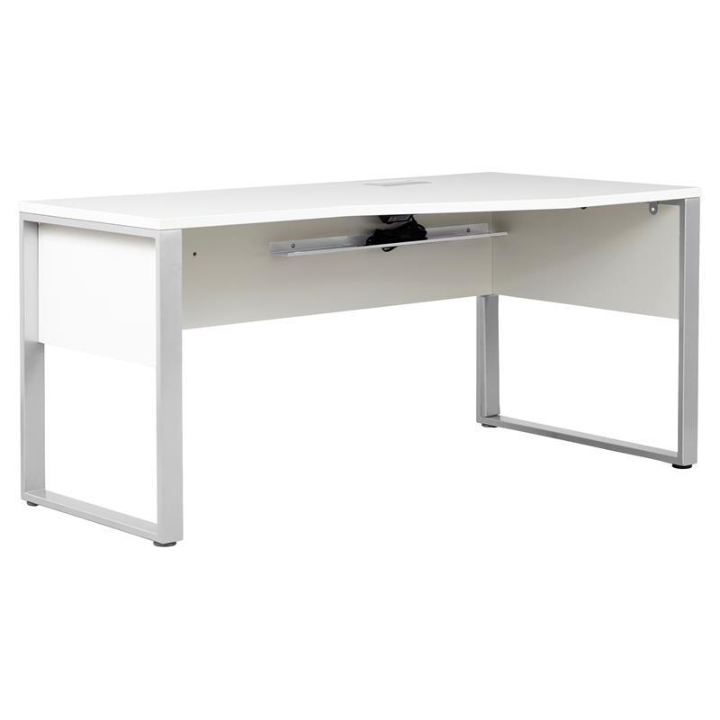 RSF Crescent Desk 63x24/32 Inches in White