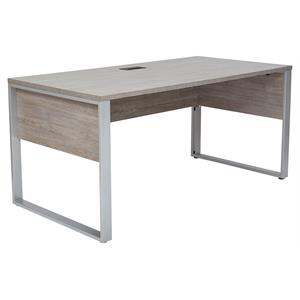 unique furniture k145 contemporary rectangular desk 71x32 inches in gray