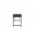 Unique Furniture 261 Transitional Wood Desk With Drawer in Walnut and Black