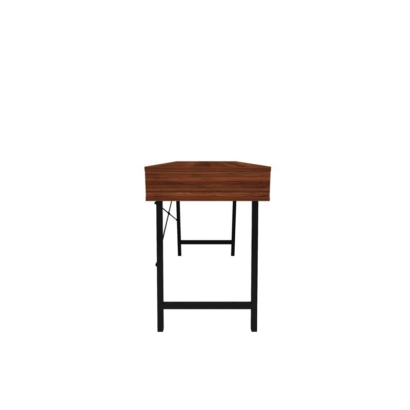 Unique Furniture 262 Transitional Wood Desk With Center Drawer in Walnut